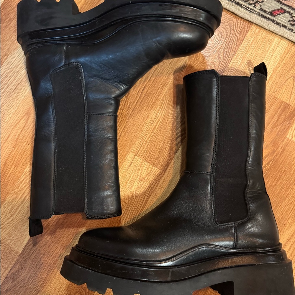 Aqua Black Ankle Boots